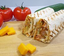 Шаурма куриная с сыром и грибами