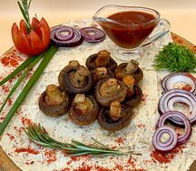 Шампиньоны на мангале