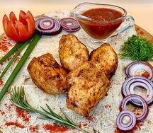Шашлык из филе куриного бедра