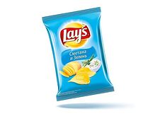 Чипсы Lays Сметана и зелень