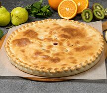Пирог с вишней и грецким орехом