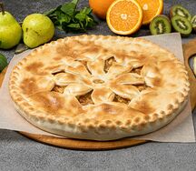 Пирог с яблоком и грецким орехом