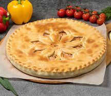 Пирог с сёмгой и картофелем