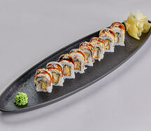 Ролл угорь с филе хрустящей белой рыбы