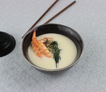 Сливочная суп с креветками