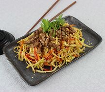 Удон с говядиной терияки