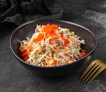 Салат Коул Слоу с крабом