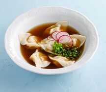 Вонтон-суп с креветками