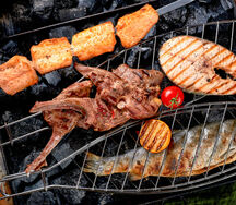 Лосось на шампуре