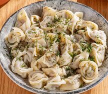 Чучвара жареная с бараниной