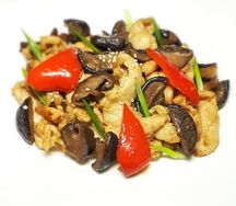 Цыпленок с грибами шиитаке