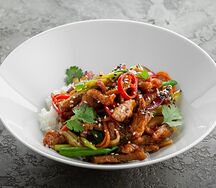 Свинина стир-фрай с рисом