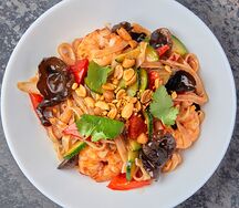 Лапша с креветками рисовая