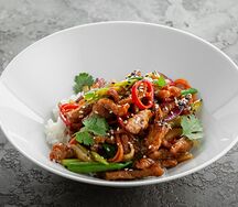 Свинина стир фрай с лапшой