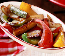 Овощи, обжаренные с бальзамико