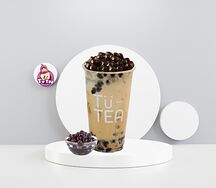 Молочный чай с черной тапиокой