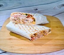 Мини-шаурма с курицей в обычном лаваше