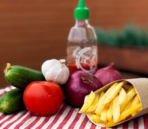 Картофель фри большой и соус на выбор