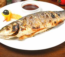 Сибас на мангале