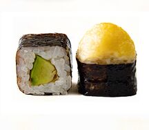 Запечённый маки с авокадо