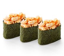 3 острых суши с креветкой
