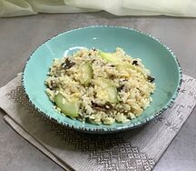 Ризотто с шампиньонами и цукини
