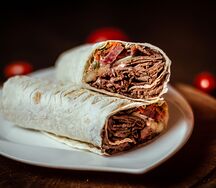 Шаурма с говядиной в лаваше