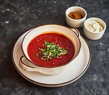 Пряный борщ с уткой