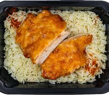 Куриная грудка по-французски с рисом