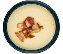 Картофельный крем-суп с беконом