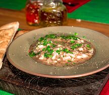 Ризотто с соусом из белых грибов