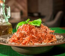 Паста с мясным рагу