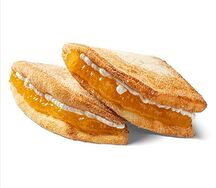 Mod-пицца с творожным сыром и абрикосовым джемом