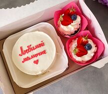 Бенто-торт и капкейки Любимая мамочка