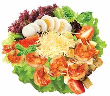 Цезарь с тигровыми креветками