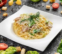 Карбонара со спагетти