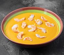 Суп тыквенный с креветками