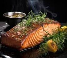 Семга на мангале