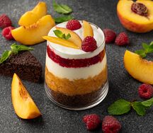 Трайфл Персик-малина