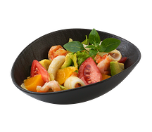 Салат с креветками, авокадо и манго