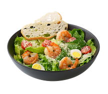 Салат Цезарь с креветками