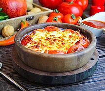 Жареный сулугуни с томатами