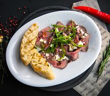 Карпаччо из копчёного ростбифа