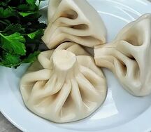 Хинкали с сыром и зеленью