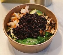 Поке с креветками и диким рисом большая порция