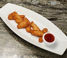 Куриные стрипсы с кетчупом