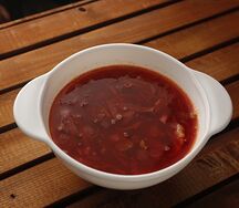 Борщ из свежей капусты и мяса