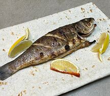 Сибас на мангале