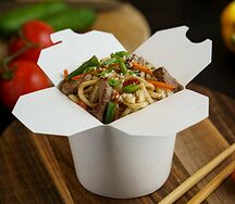 Говядина с лапшой и овощами