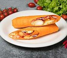 Вегетарианская шаурма с сырными палочками